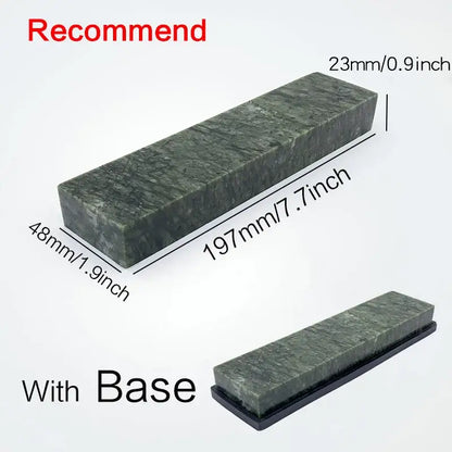 Professional green stone knife sharpener set kitchen honing block