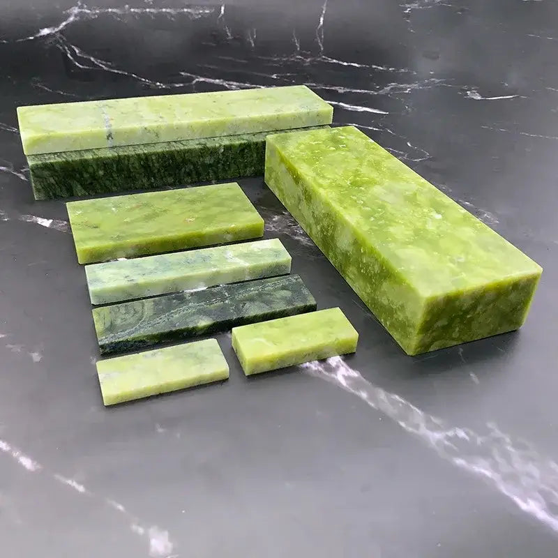 Professional green stone knife sharpener set kitchen honing block