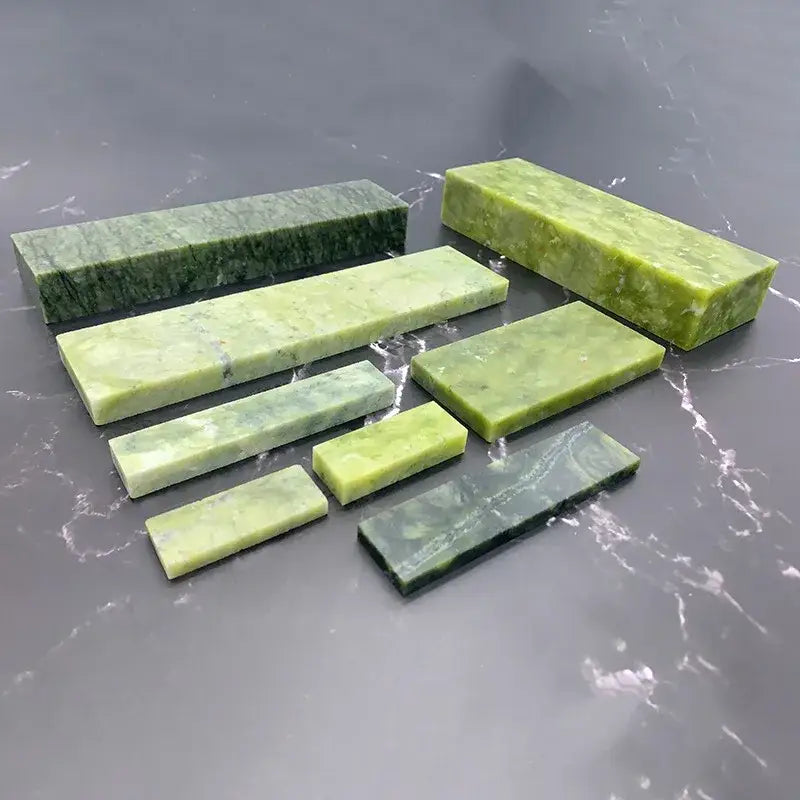 Professional green stone knife sharpener set kitchen honing block