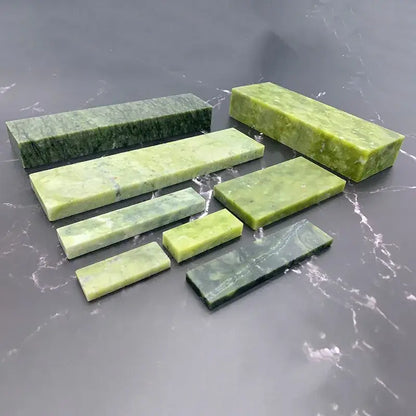 Professional green stone knife sharpener set kitchen honing block