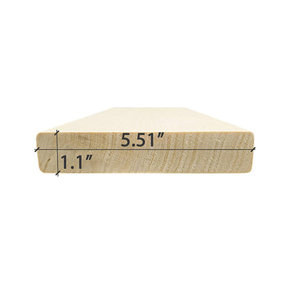 Prosaunas Aspen 2X6 S4SEE SHP Sauna Bench Wood With Smooth 4-Sides Eased Edges [Untreated] (SAK79071)