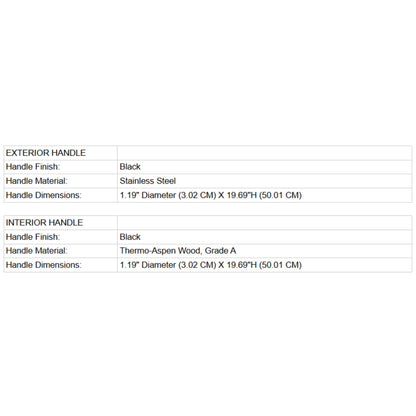 Prosaunas 24X80-Inch Prehung Solid Wood Douglas Fir Sauna Door With Dual-Pane Insulated Glass (SAK25184)