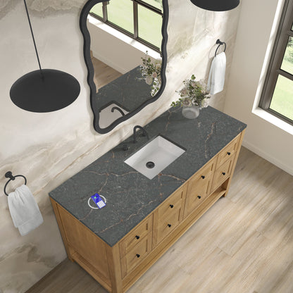 James Martin Breckenridge 60" Single Bathroom Vanity, Light Natural Oak