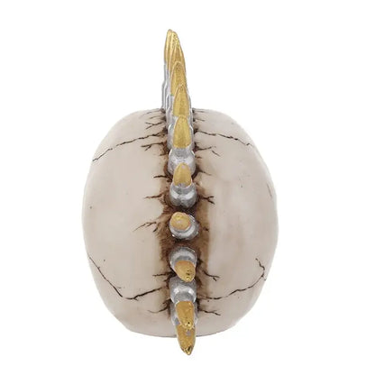 Punk beige resin skull head bullet mohawk living room statue