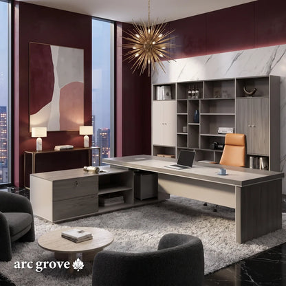 Purdue · Modern L-Shaped Executive Desk