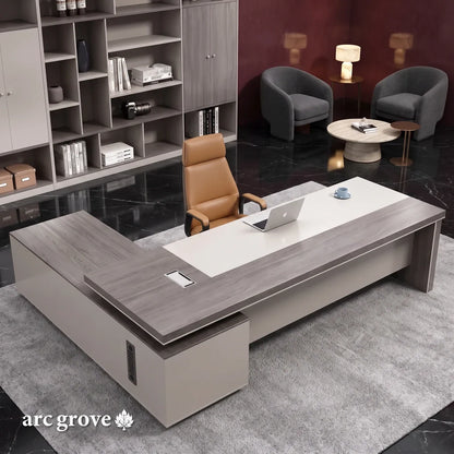 Purdue · Modern L-Shaped Executive Desk