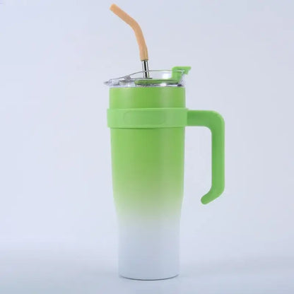Purple and teal stainless steel sippy cup kitchen travel mug