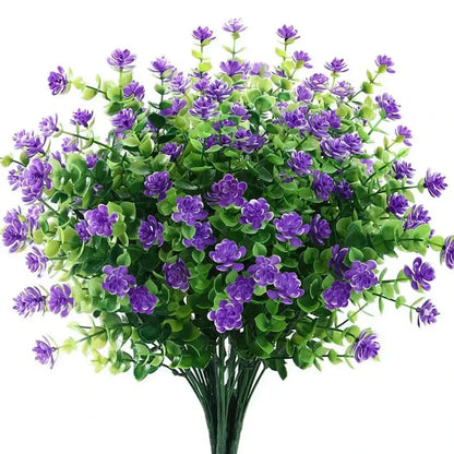 Purple artificial eucalyptus plant – wedding and living room decor