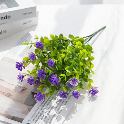 Purple artificial eucalyptus plant – wedding and living room decor