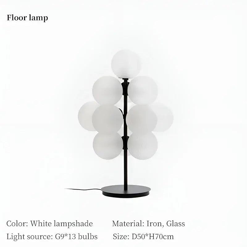 Purple & gray grape chandelier modern living room light