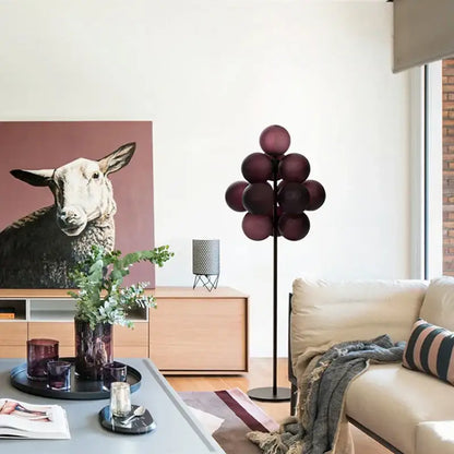 Purple & gray grape chandelier modern living room light