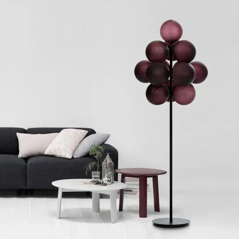 Purple & gray grape chandelier modern living room light