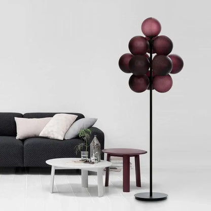 Purple & gray grape chandelier modern living room light