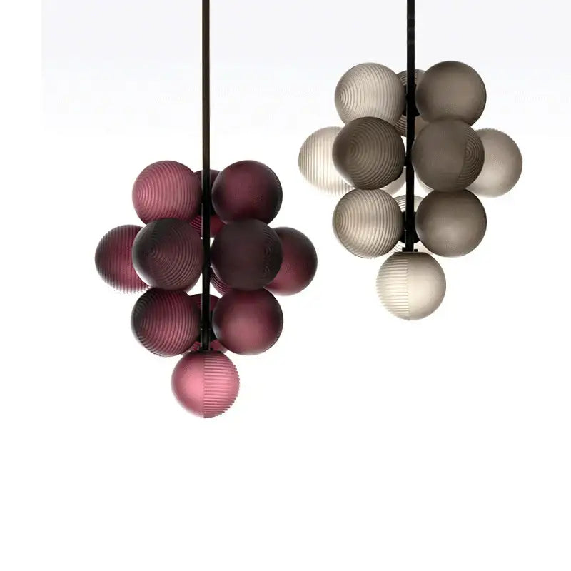 Purple & gray grape chandelier modern living room light