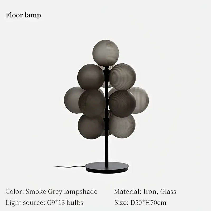 Purple & gray grape chandelier modern living room light