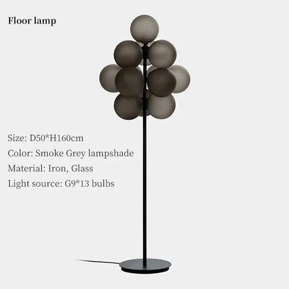 Purple & gray grape chandelier modern living room light