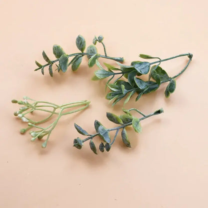 Purple & green 10pcs plastic grass artificial plants living room decor