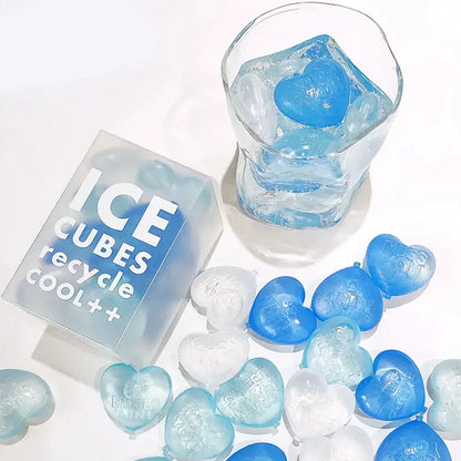 Purple heart ice cube mold kitchen reusable tray