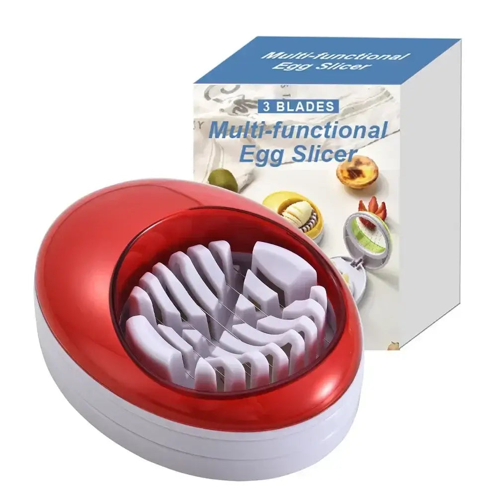 Purple rotating blade egg cutter slicer kitchen tool