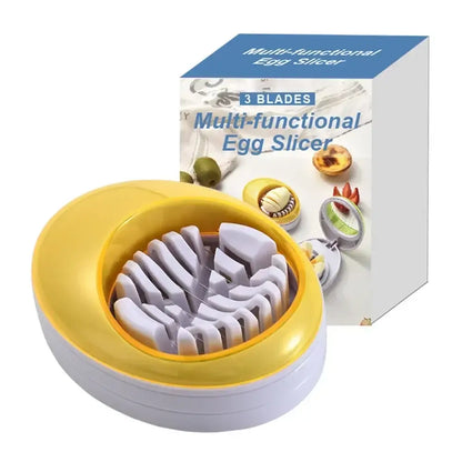 Purple rotating blade egg cutter slicer kitchen tool
