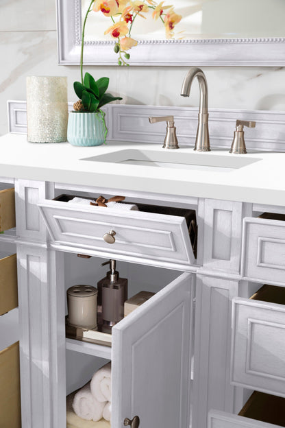 James Martin Bristol 60" Single Bathroom Vanity, Bright White