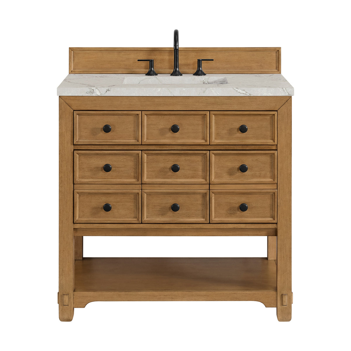 James Martin Malibu 36" Single Bathroom Vanity, Amber Birch