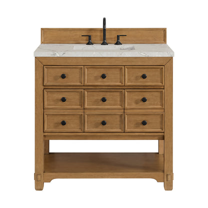 James Martin Malibu 36" Single Bathroom Vanity, Amber Birch
