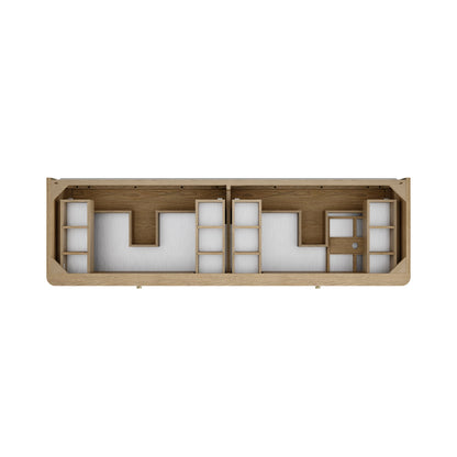 James Martin Allamari 72" Floating Double Bathroom Vanity, Dune Mist