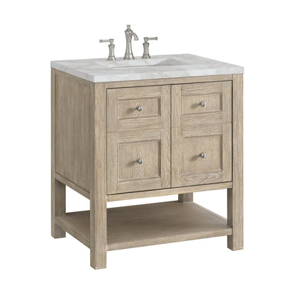 James Martin Breckenridge 30" Single Bathroom Vanity, Whitewashed Oak