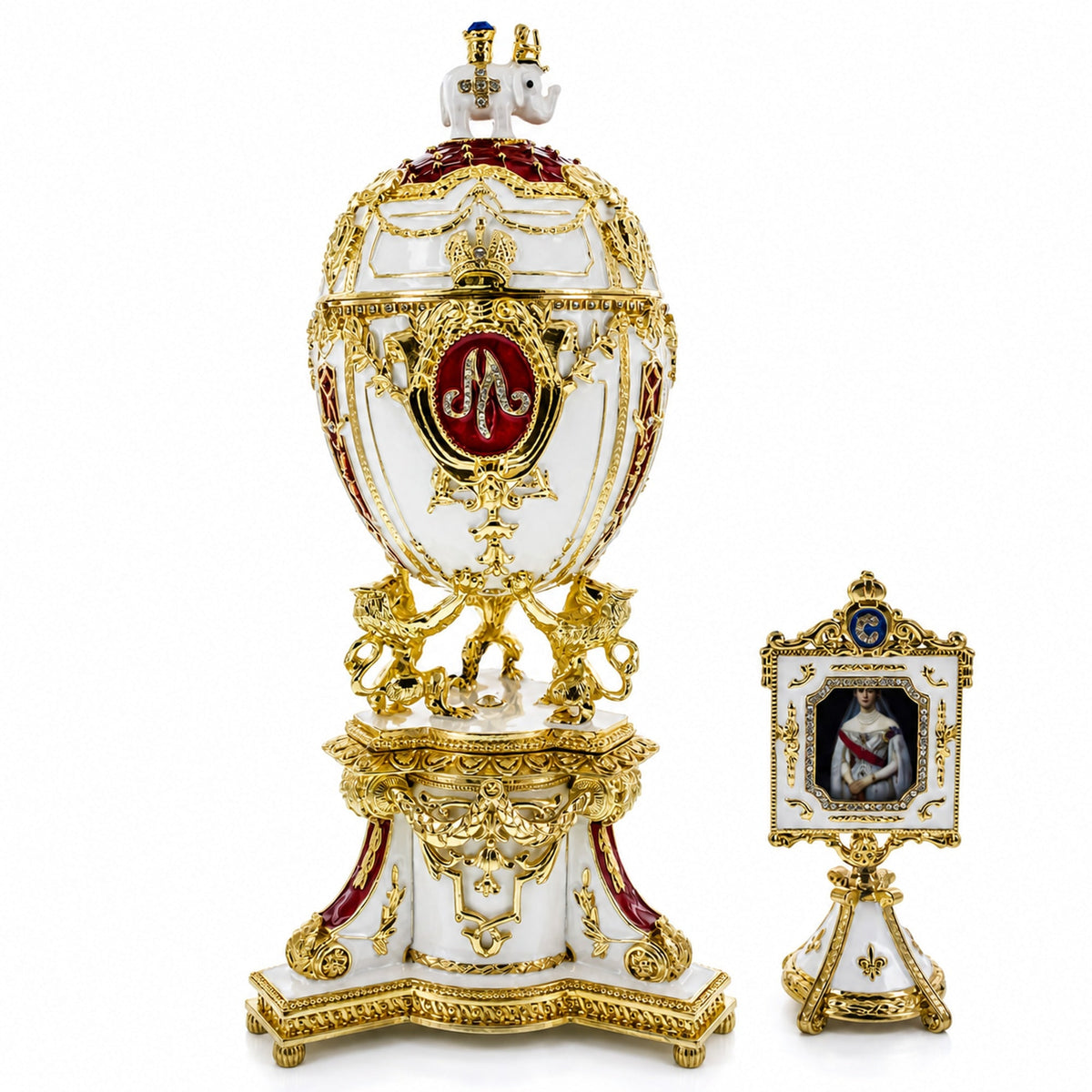 1903 Royal Danish Musical Imperial Easter Egg 9.6 Inches