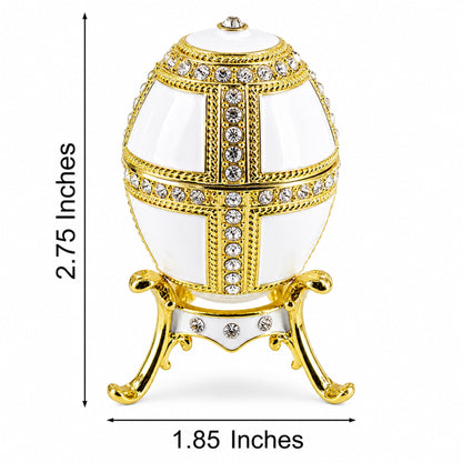 1890 Danish Palaces Royal Imperial Easter Egg in White