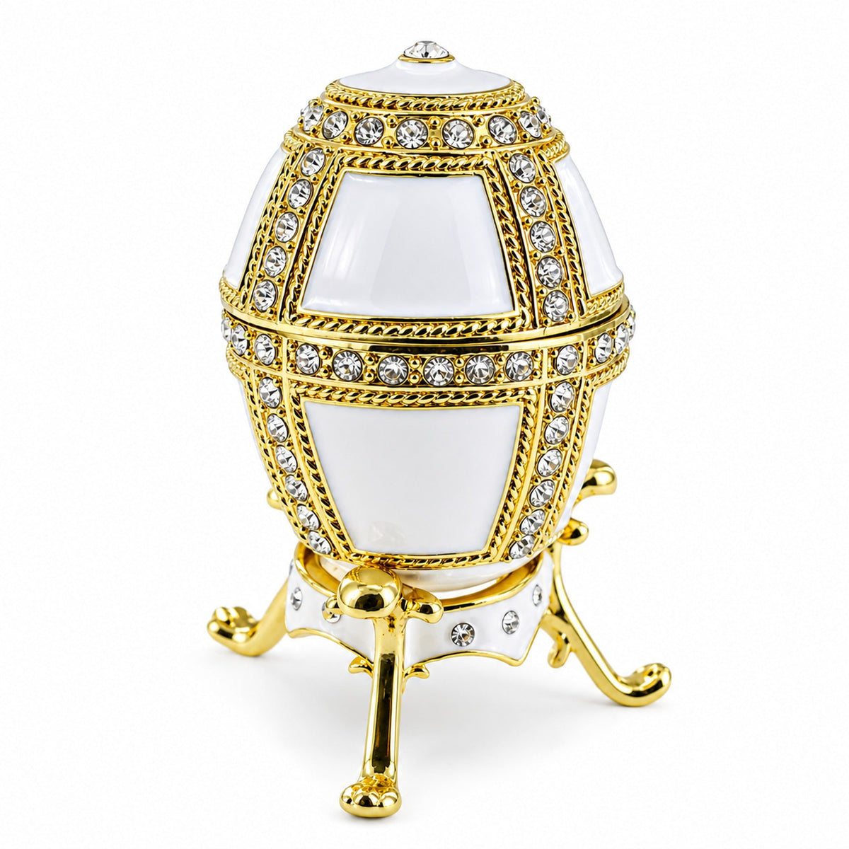 1890 Danish Palaces Royal Imperial Easter Egg in White