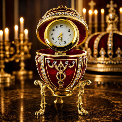 1895 Rosebud Royal Imperial Easter Egg with Clock Surprise