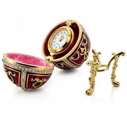 1895 Rosebud Royal Imperial Easter Egg with Clock Surprise