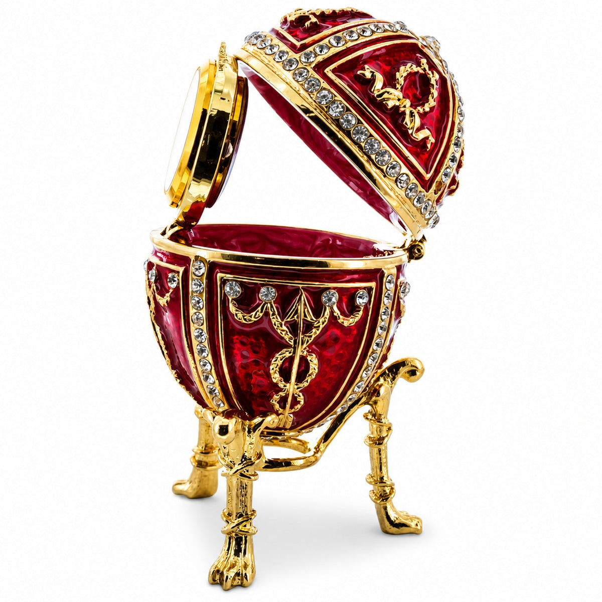 1895 Rosebud Royal Imperial Easter Egg with Clock Surprise