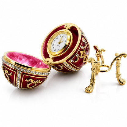 1895 Rosebud Royal Imperial Easter Egg with Clock Surprise