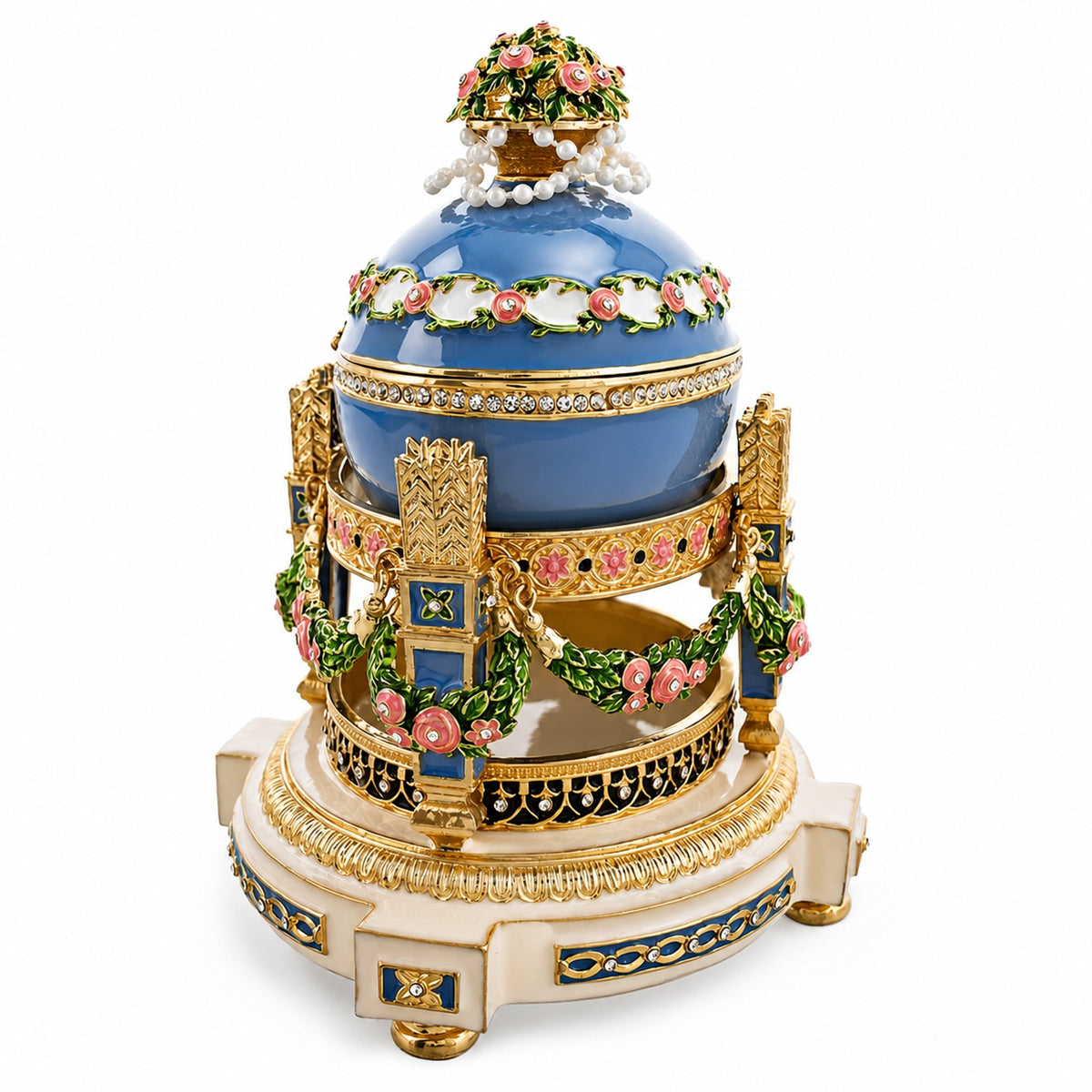 1907 Love Trophies Egg (Cradle with Garlands) Musical Royal Easter Egg