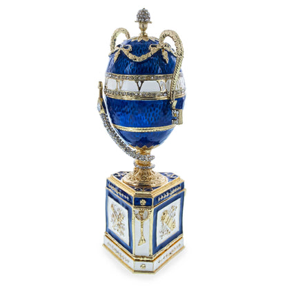 1895 Blue Serpent Clock Musical Royal Imperial Easter Egg