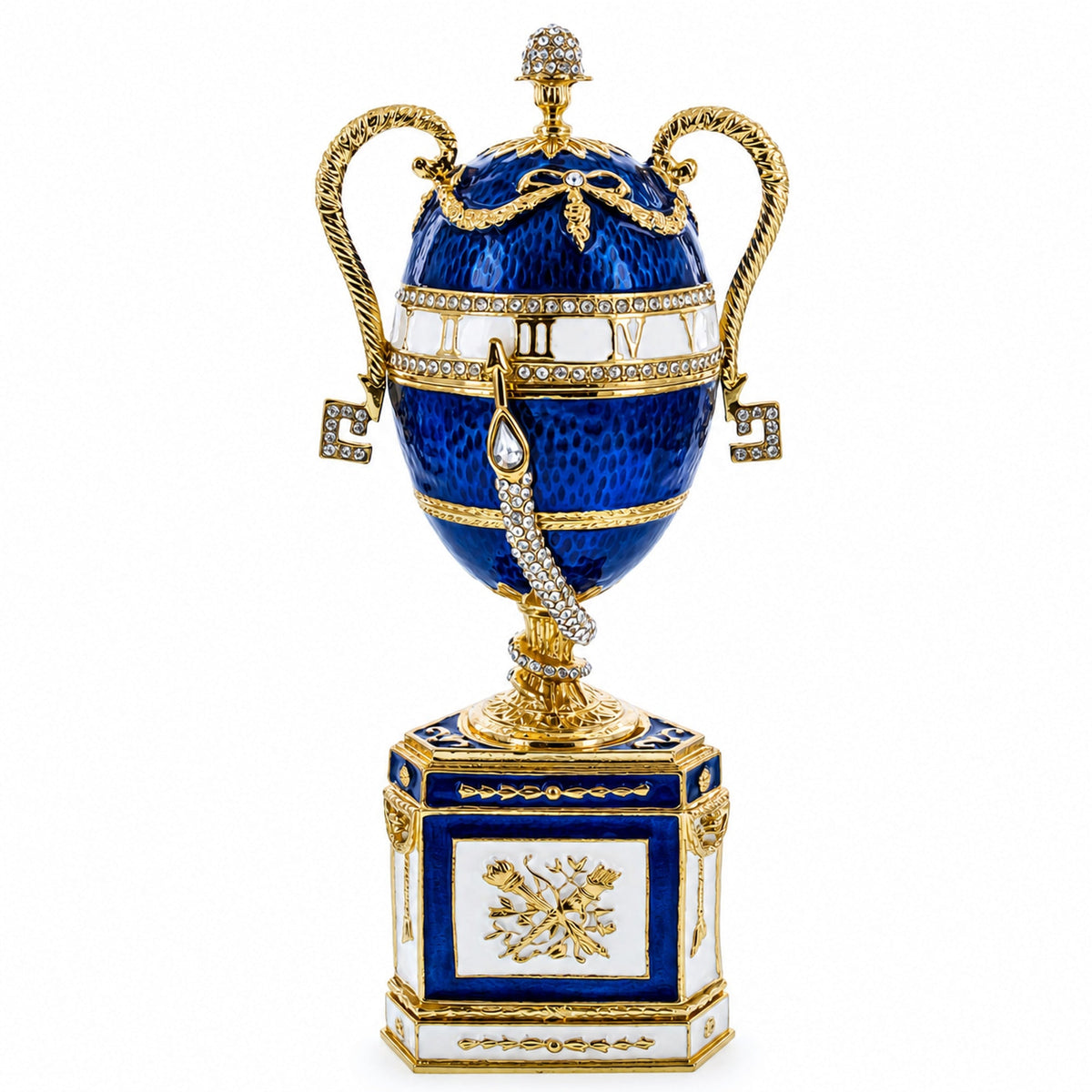1895 Blue Serpent Clock Musical Royal Imperial Easter Egg