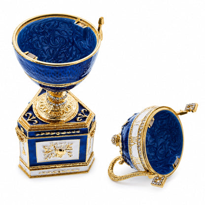 1895 Blue Serpent Clock Musical Royal Imperial Easter Egg