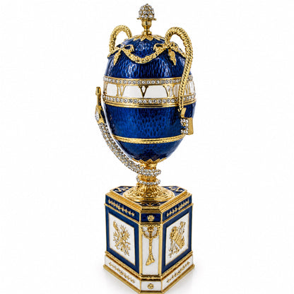 1895 Blue Serpent Clock Musical Royal Imperial Easter Egg
