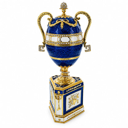 1895 Blue Serpent Clock Musical Royal Imperial Easter Egg