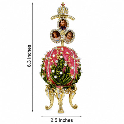1898 Lilies of the Valley Musical Royal Imperial Easter Egg 6.3 Inches