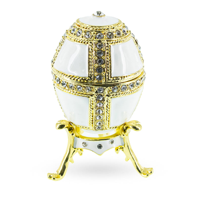 1890 Danish Palaces Royal Imperial Easter Egg in White