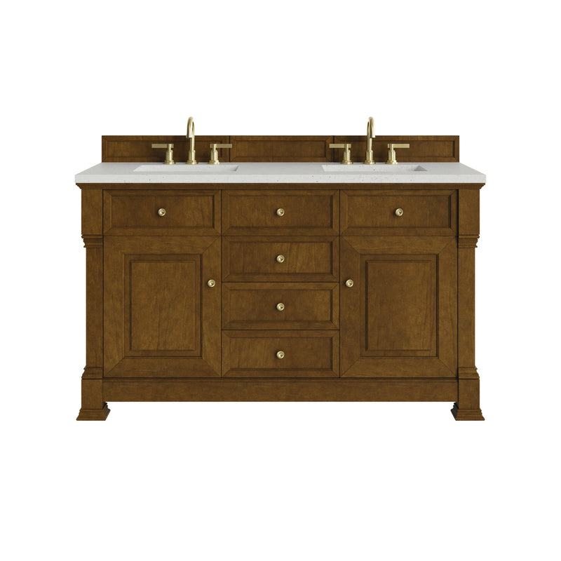 James Martin Brookfield 60" Double Bathroom Vanity, Honey Oak