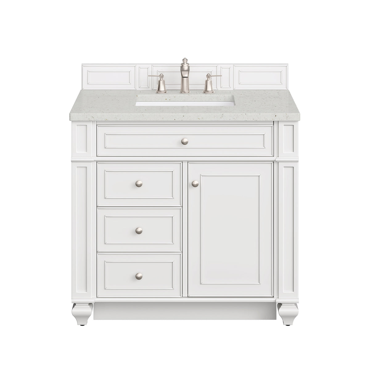 James Martin Bristol 36" Single Bathroom Vanity, Bright White