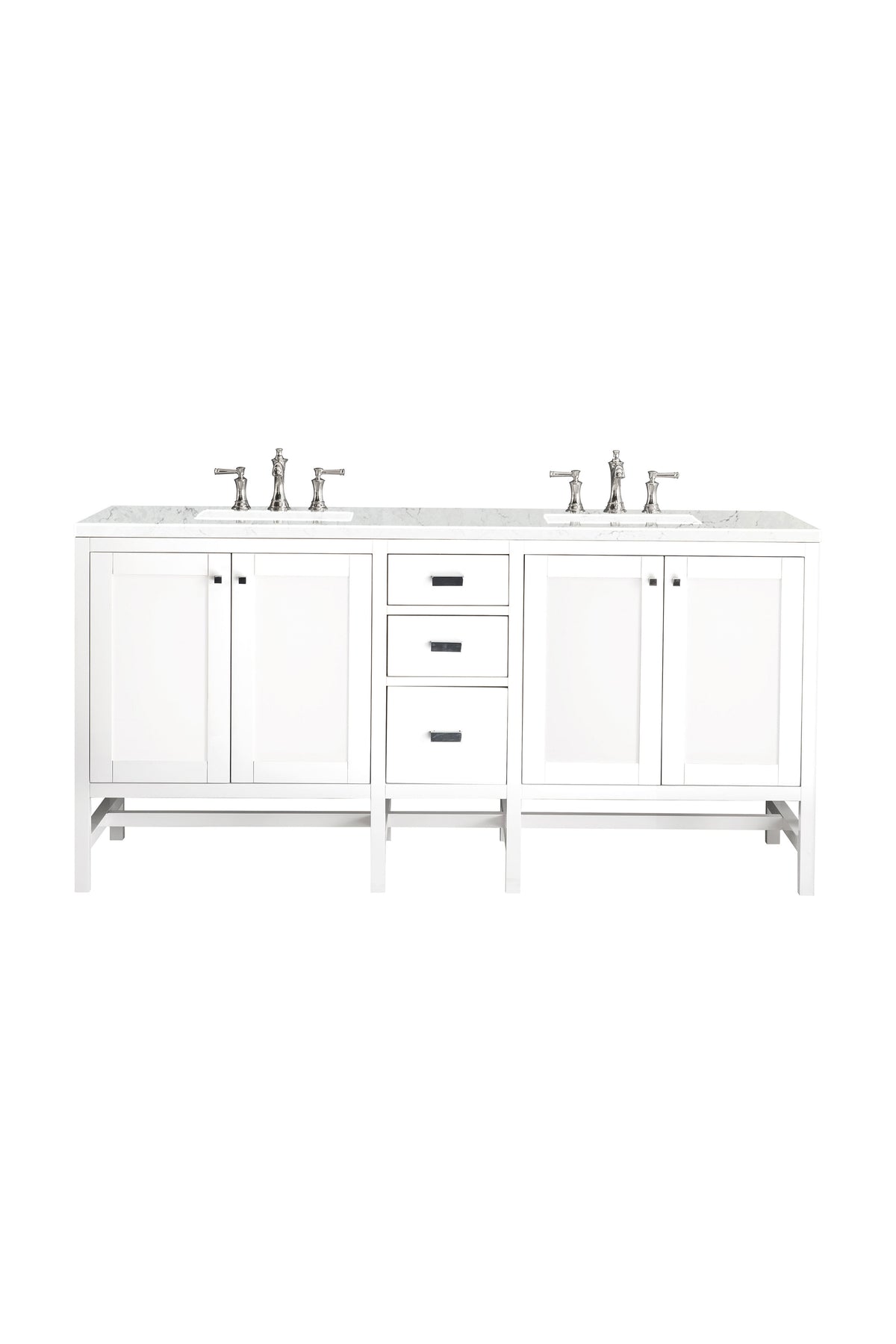 James Martin Addison 72" Double Bathroom Vanity, Glossy White