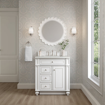 James Martin Bristol 30" Single Bathroom Vanity, Bright White