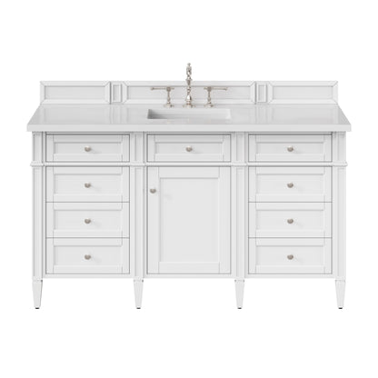James Martin Brittany 60" Single Bathroom Vanity, Bright White