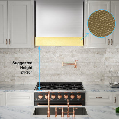Akicon 30" Stainless Steel Wall Mount Range Hood with 600 CFM Vent Hood